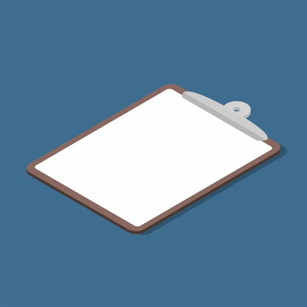 Isometric Clipboard Empty Page Business Clipboard Icon Vector — Stock Vector