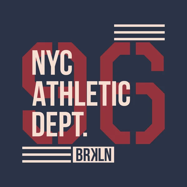 Vintage Etiket Atletik Spor Tipografi Shirt Baskı Için Okul Takımı — Stok Vektör