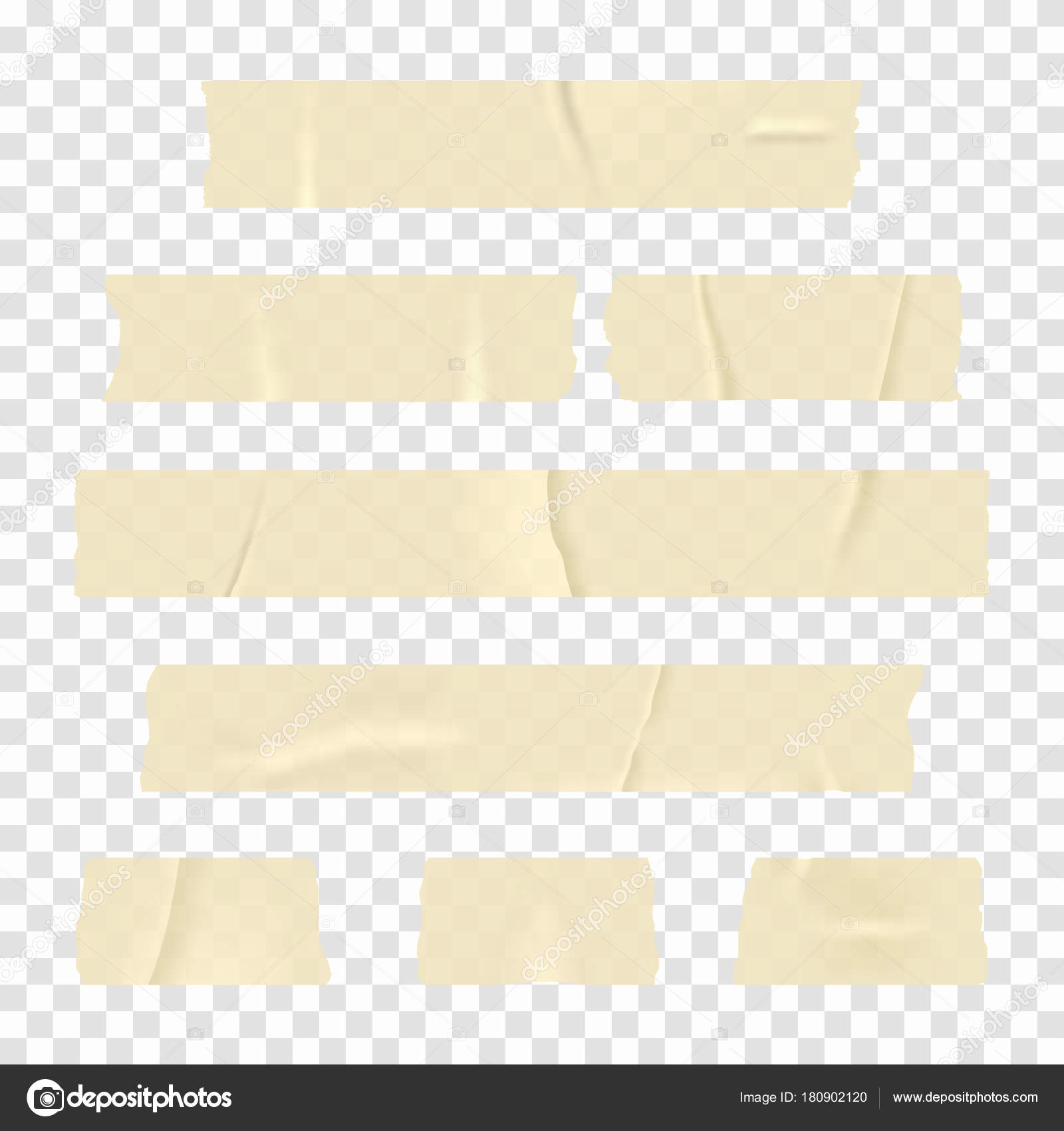 Weiße Klebestreifen, zerrissene klebrige Papieretiketten isoliert auf  transparentem Hintergrund. Leere Scotch-Streifen, gerissene rechteckige  Aufkleber mit Falten, Vektor-realistisches Set Stock-Vektorgrafik - Alamy