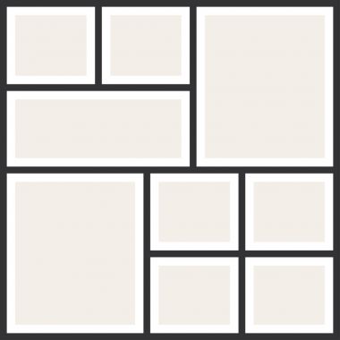 Fotoğraf kolaj çerçeveleri. Vintage Fotoğraf albümü, uygulama şablonu