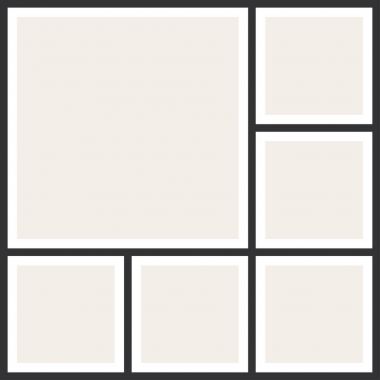 Fotoğraf kolaj çerçeveleri. Vintage Fotoğraf albümü, uygulama şablonu