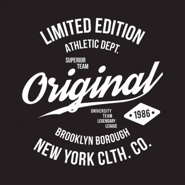New York, Brooklyn tipografi t-shirt baskı için. Spor, atletik tişört grafik