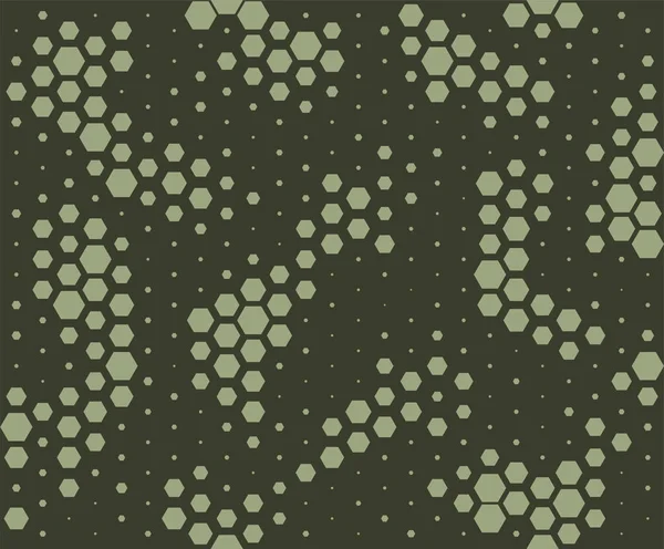 Camouflage patroon. Snake skin stijl, naadloze halftoonpatroon. Groene camo achtergrond — Stockvector