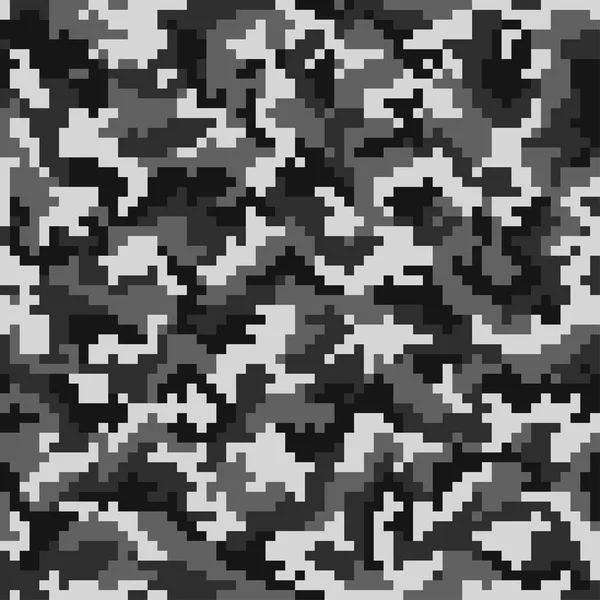 Modèle de camouflage. Camouflage numérique motif sans couture. Pixel camo dans un style urbain — Image vectorielle