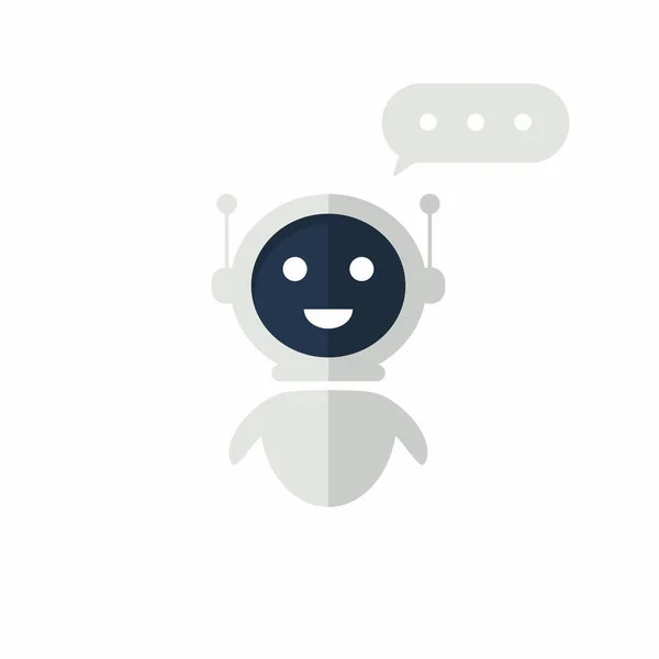 Konuşma balonu ile sohbet bot simgesi. Web sitesi için sanal asistan. Sohbet bot kavramı için müşteri hizmet