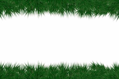 Çam dalları ile Noel arka plan. Çerçeve ile Noel ağacı dalları dekorasyon tebrik kartları, afiş için