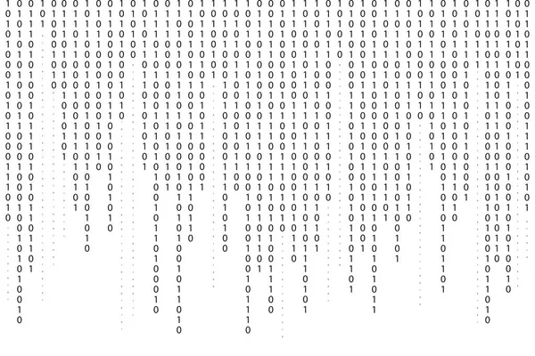 Binary code background. Falling, streaming binary code background. Digital technology wallpaper — Stock Vector