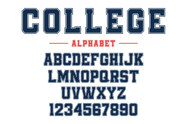 Klasik kolej yazı tipi. Futbol, beysbol ya da basketbol logo ve t-shirt için Amerikan tarzında Vintage spor yazı tipi. Atletizm Bölümü yazı, okul takımı tarzı yazı