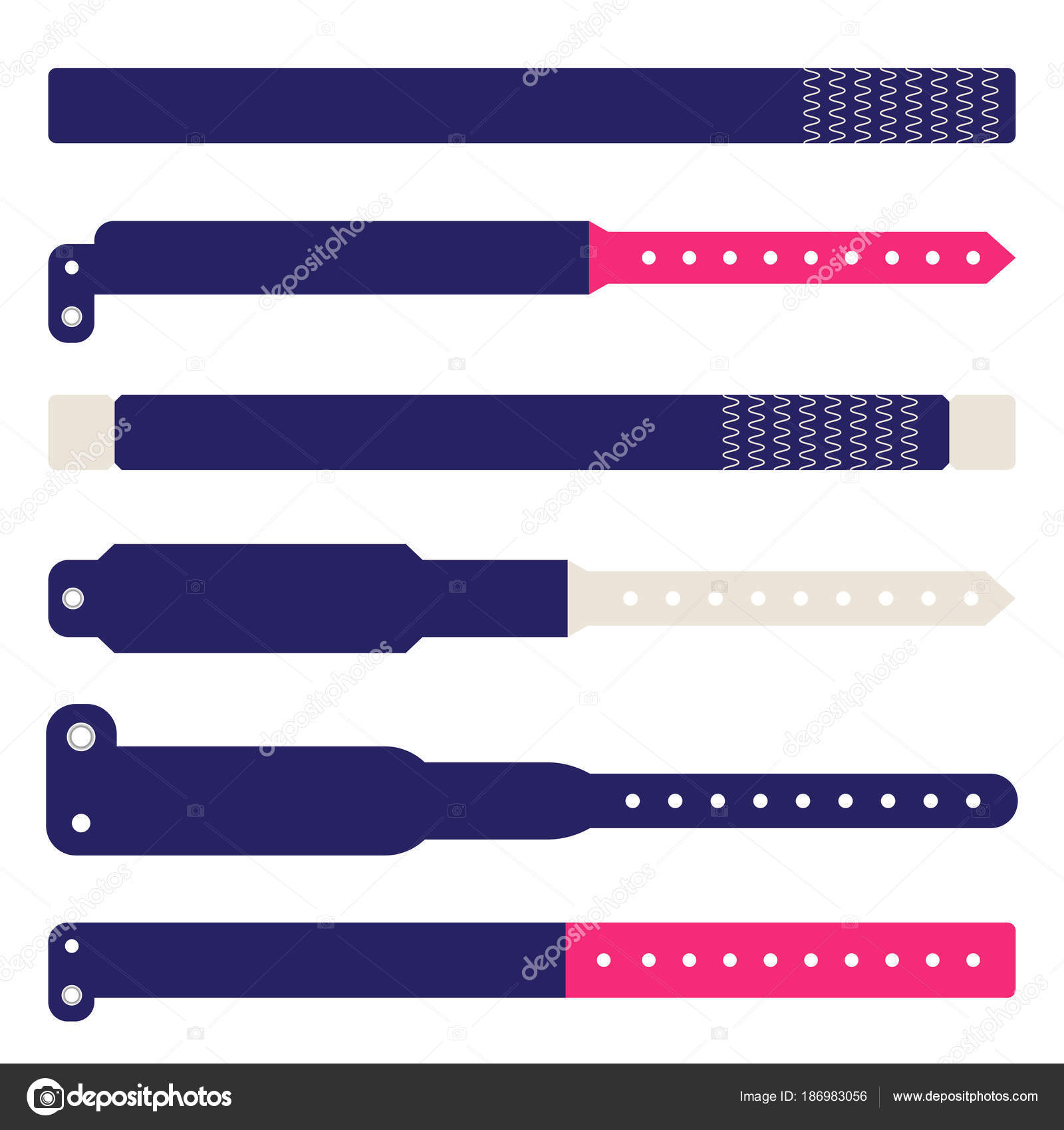 Download Concert Bracelets For Entrance To The Event Set Of Wristbands For Entrance To The Festival Concert Vector Image By C Yevgenij D Vector Stock 186983056