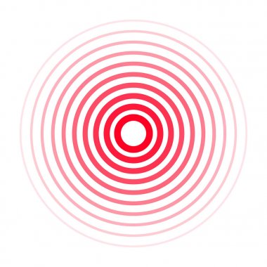 Ağrı toplama simgesi. Kırmızı daireler, sembol tıbbi ağrı kesici ilaçlar, baş ağrısı, kas ve mide ağrısı konsantrasyonunun tayin ağrıyor