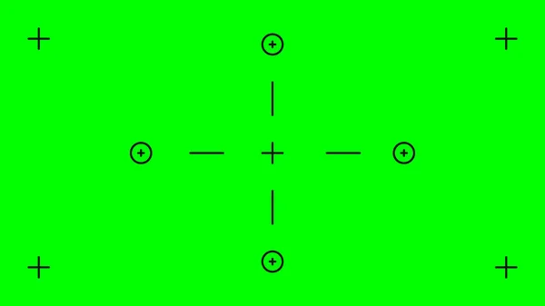 緑の画面 クロマキーの背景 Vfxモーショントラッキングマーカー付きの空白の緑の背景 キーイング モーショングラフィック ビデオエフェクトのクロマキーの背景 ベクトル — ストックベクタ