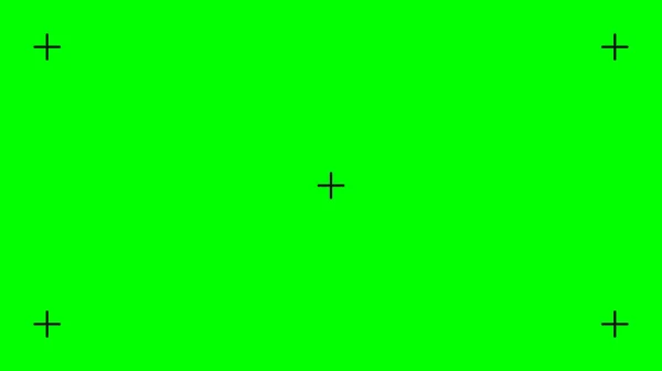 緑の画面 クロマキーの背景 Vfxモーショントラッキングマーカー付きの空白の緑の背景 キーイング モーショングラフィック ビデオエフェクトのクロマキーの背景 ベクトル — ストックベクタ