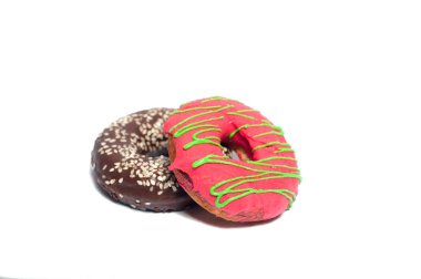 beyaz arkaplanda donut