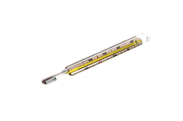 Termometro Medico Isolato Sul Bianco — Foto Stock