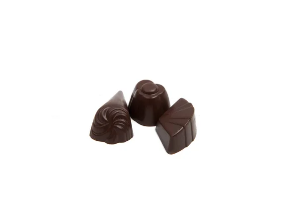 Schokolade Leckere Bonbons Isoliert — Stockfoto
