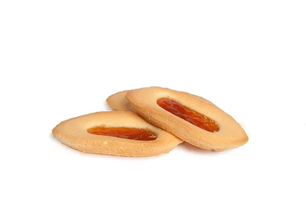 Cookies Που Απομονώνονται Λευκό Νόστιμα Νόστιμα — Φωτογραφία Αρχείου