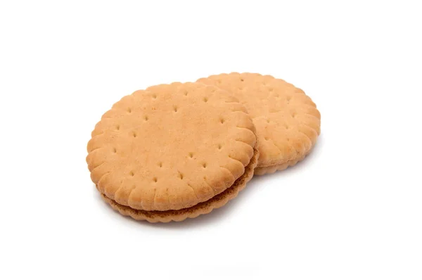 Galletas aisladas en el blanco. sabroso delicioso . — Foto de Stock