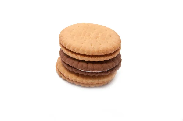 Cookies isolerat på vitan. läckra läckra. — Stockfoto