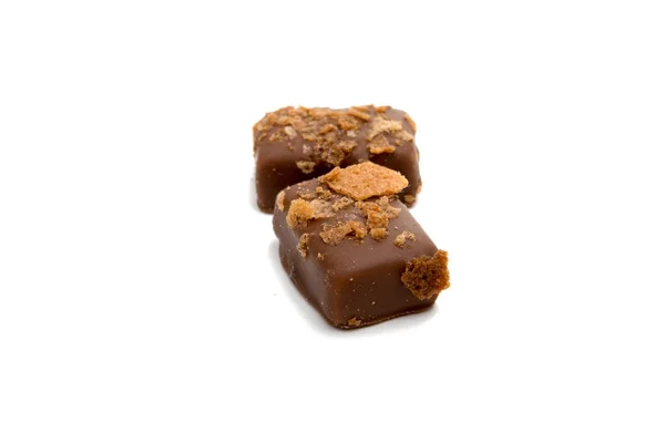 Exklusiv Samling Choklad Godis Isolerat Vitan — Stockfoto