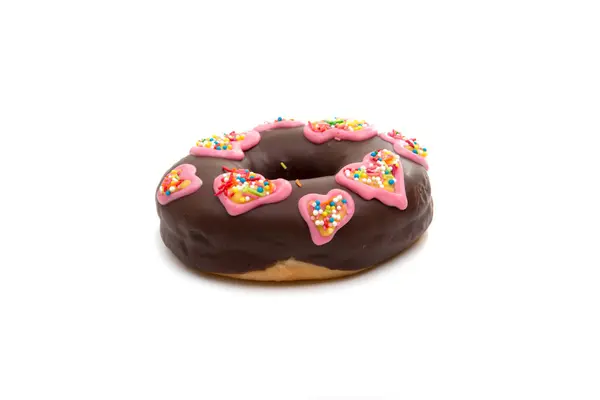 Schokolade Exklusive Dessert Donut Isoliert Auf Der Weißen — Stockfoto
