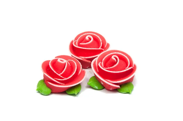 Gâteau Décoratif Rose Fleur Isolé — Photo