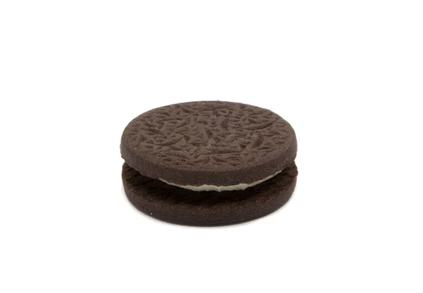 Сендвіч Чорне Печиво Ізольоване Білому — стокове фото