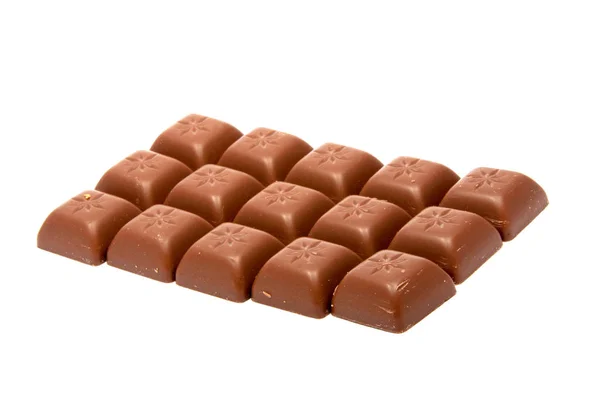 Sabroso Chocolate Cuadrados Blanco — Foto de Stock