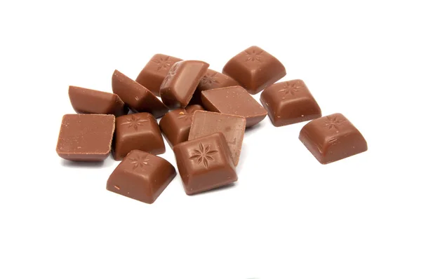 Sabroso Chocolate Cuadrados Blanco — Foto de Stock