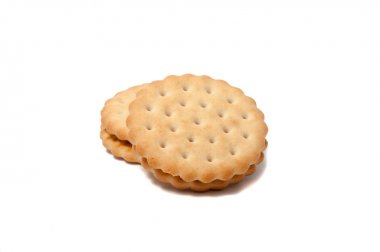 Çikolatalı çerezleri üzerinde beyaz izole