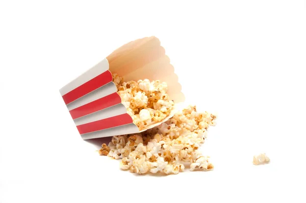 Pipoca Alimento Para Cinema Caixa Cor Branco — Fotografia de Stock
