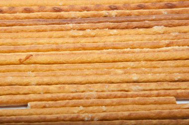 Tuzlu sopa ekmek snack üzerinde beyaz izole 