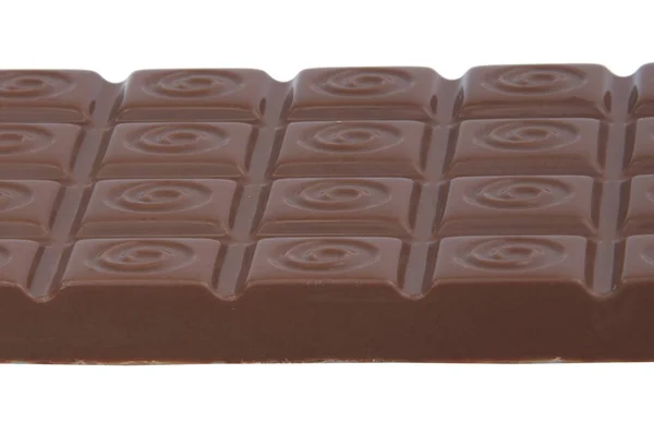 Brocken cioccolato al latte isolato sul bianco — Foto Stock