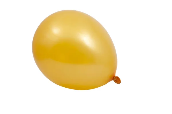 En orange ballong latex gåva isolerad på den vita — Stockfoto