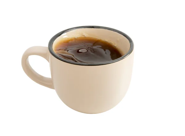 Tazza di caffè isolato sul bianco. Buona colazione — Foto Stock