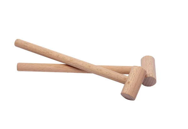 Drewniane Pałeczki Perkusyjne Izolowane Białym — Zdjęcie stockowe