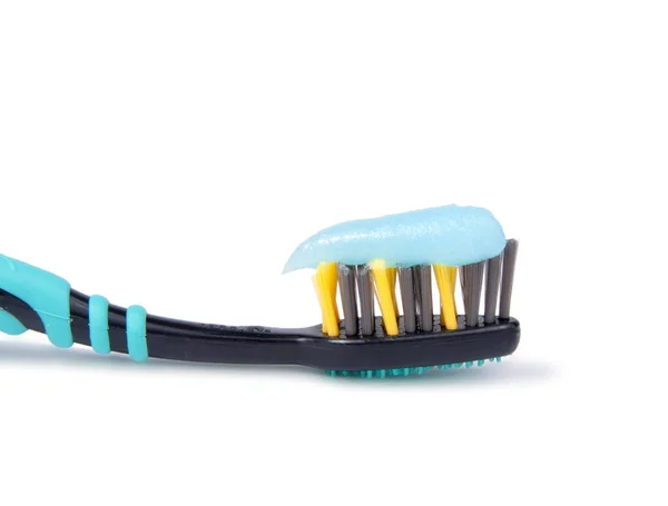 Black Blue Toothbrush Isolated White — Stock Photo, Image