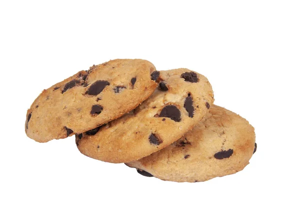 Amerikanische Leckere Cookie Mit Schokoladentropfen Isoliert Auf Der Weißen — Stockfoto