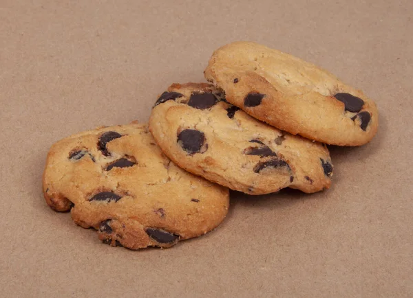 Biscoito Saboroso Americano Com Gotas Chocolate — Fotografia de Stock