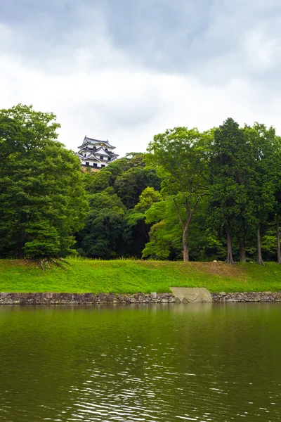 Hikone-Jo Castle Moat Distant Overcast V — Stock Photo, Image