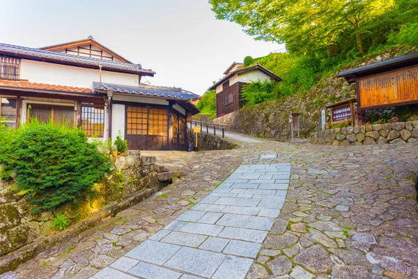 Nakasendo Magome Town Hilly Entrance Stone Path H — ストック写真