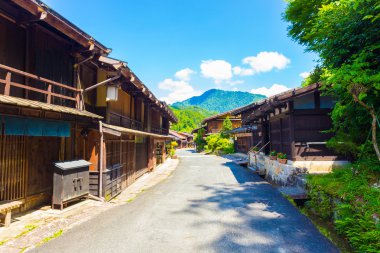 Nakasendo Tsumago ana yol geleneksel yapı H