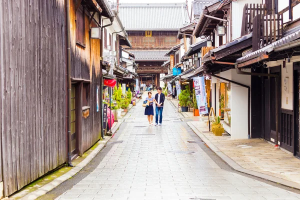 Daitsu-Ji Buddhist Temple Road Shops Nagahama H — ストック写真