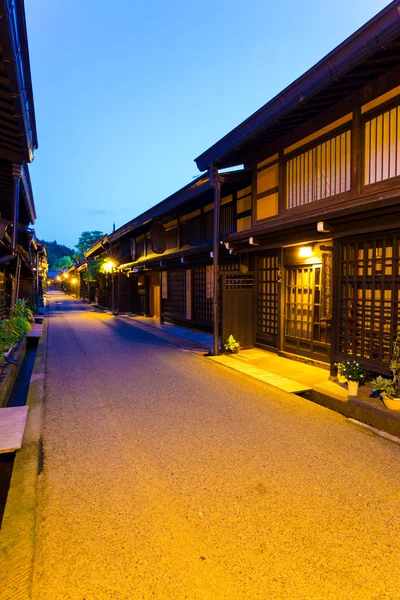 Zmierzch Starówki Takayama drewniane domy V — Zdjęcie stockowe