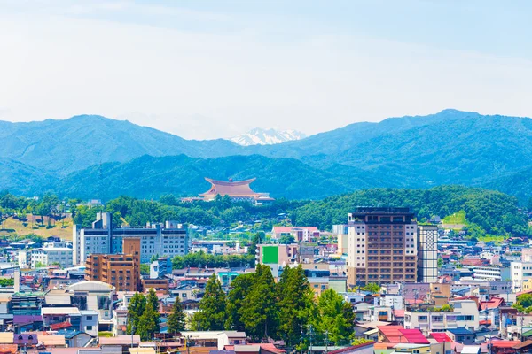 Takayama Cidade Paisagem Snow-Capped Montanha H — Fotografia de Stock