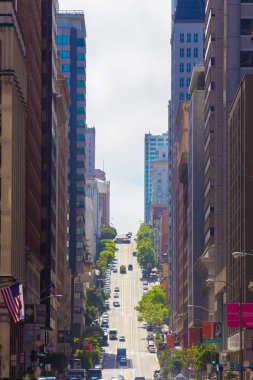 California Street San Francisco finans bölgesi
