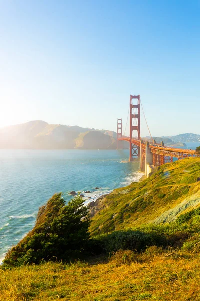 Golden Gate Bridge Marin Sunset Fort Point Costa V — Fotografia de Stock