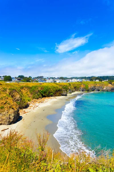 Mendocino stad Main Street Beach View V — Stockfoto