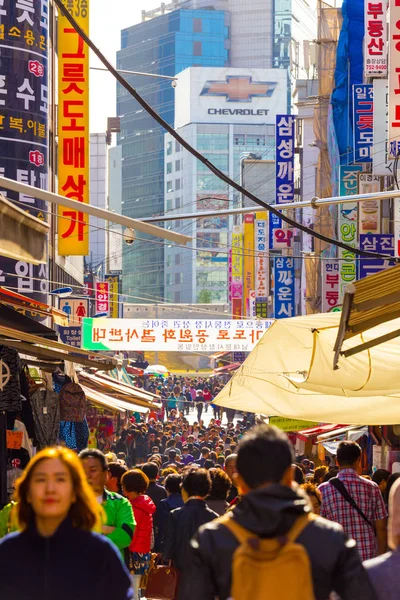 Namdaemun Market Crowded People Walking Seoul V — Stock Photo, Image