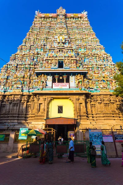 Madurai Μίνακσι Αμμάν ναός Ανατολικός Πύργος πύλη — Φωτογραφία Αρχείου