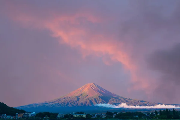 Mt fuji morgen breiter Sonnenaufgang Himmel Hotels — Stockfoto